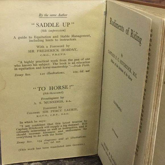 Rudiments of riding vintage antique horse book farmer’s market collector barn - Picture 7 of 7